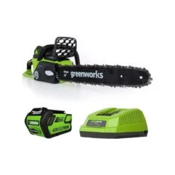 Hitachi GREENWORKS MOTOSEGA A BATTERIA GD40CS40K4 40V 4AH LI-ION CM. 40