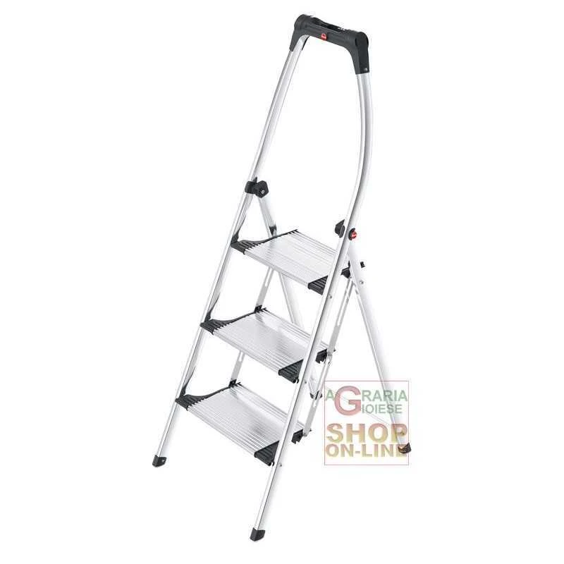 HAILO SGABELLO LIVINGSTEP CONFORT PLUS IN ALLUMINIO KG. 150 3 GRADINI 2 HAILO SGABELLO LIVINGSTEP CONFORT PLUS IN ALLUMINIO KG. 150 3 GRADINI - immagine 2