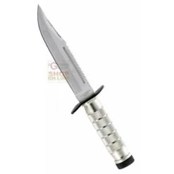 HERBERTZ COLTELLO DI SOPRAVVIVENZA LAMA INOX CON FODERO IN CUOIO CM. 24 MOD. 108814