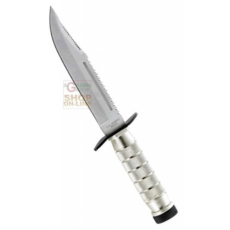 HERBERTZ COLTELLO DI SOPRAVVIVENZA LAMA INOX CON FODERO IN CUOIO CM. 24 MOD. 108814 1 HERBERTZ COLTELLO DI SOPRAVVIVENZA LAMA INOX CON FODERO IN CUOIO CM. 24 MOD. 108814
