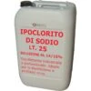 IPOCLORITO DI SODIO SOLUZIONE 14/15% USO INDUSTRIALE E PROFESSIONALE TANICA LT. 25