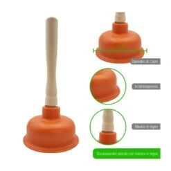 IRGE STURALAVANDINO CON MANICO DI LEGNO DIAM. 12 CM.