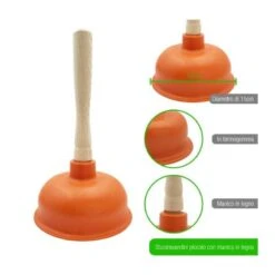 IRGE STURALAVANDINO CON MANICO DI LEGNO DIAM. 15 CM.