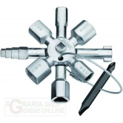 KNIPEX KINIPEX TWINKEY CHIAVE PER QUADRI 0011 10 PER TUTTI I SISTEMI DI CHIUSURA PIU COMUNI