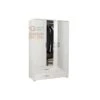 KIT ARMADIO A 3 ANTE CON 2 CASSETTI CM.120X51X183H BIANCO