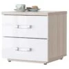 KIT COMODINO 2 CASSETTI FRASSINO-BIANCO LACCATO Cm. 45x40x43,5h. -Vendite Agrariagioiese kit comodino 2 cassetti frassino bianco laccato cm 45x40x435h