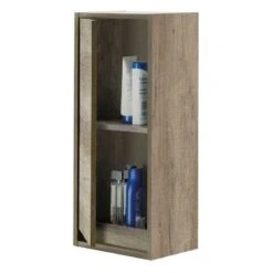 KIT PENSILE BAGNO DAKOTA CON 1 ANTA Cm. 30x26x74h. ROVERE NORDIK