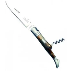 LAGUIOLE MANICO IN CORNO LAMA CM. 8 Con Cavatappi