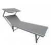 LETTINO CON PARASOLE ALLUMINIO E ACCIAIO COLORE GRIGIO