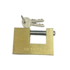 LUCCHETTO SICURO ART. 900R ANTISCASSO PER SERRANDE OTTONE PESANTE MM. 80