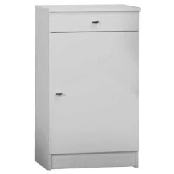 MOBILE BIANCO LACCATO CON 1 ANTA E 1 CASSETTO Cm. 46x34x80h. 222TL