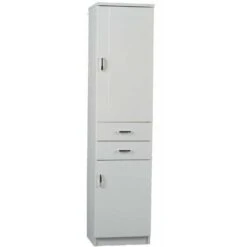 MOBILE PER BAGNO RIGO BIANCO DUE ANTE E DUE CASSETTI CM.38 X 33 X 150h. -Vendite Agrariagioiese mobile per bagno rigo bianco due ante e due cassetti cm38 x 33 x 150h 1