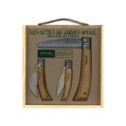 OPINEL COLTELLI WOOD BOX TRIO JARDIN INOX