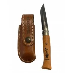 OPINEL COLTELLO CACCIA BECCACCIA N. 8 CARBONIO CON FORDERO
