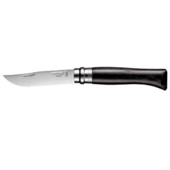OPINEL COLTELLO CORNO NERO INOX N. 8 CON SCATOLA IN LEGNO