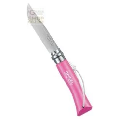 OPINEL COLTELLO INOX N. 7 MANICO BARODEUR COLORE ROSA-FUXIA CON LACCETTO -Vendite Agrariagioiese opinel coltello inox n 7 manico barodeur colore rosa fuxia con laccetto 1
