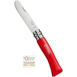 OPINEL COLTELLO INOX N. 7 PUNTA TONDA MON PREMIER MANICO ROSSO