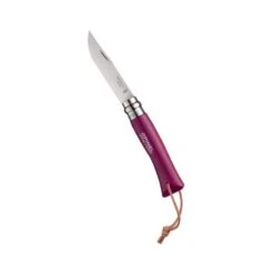 OPINEL COLTELLO INOX N.7 MANICO BARODEUR AUBERGINE CON LACCETTO