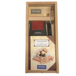 OPINEL INOX N. 7 PUNTA TONDA MON PREMIER CON FODERO E SCATOLA IN LEGNO