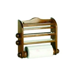 PANETTA PORTA 3 ROTOLI CARTA ASCIUGAMANO IN LEGNO LUSSO