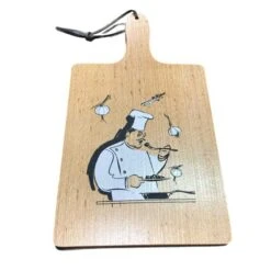 PANETTA TAGLIERE DI LEGNO DECORATO CM. 40x21x1,5