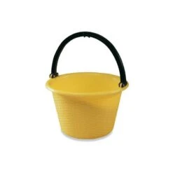 PANIERE PER AGRUMI GIALLO COMPLETO DI MANICO LT. 15