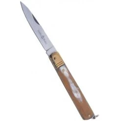 Paolucci Coltello Il Siciliano Manico In Vero Corno Lama Inox Cm.19