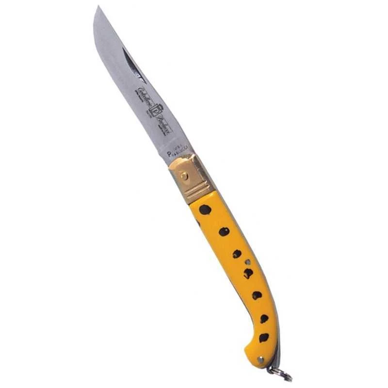 Paolucci Coltello Zuavo Manico Giallo Testine In Ottone Lama Inox Cm. 17 2 Paolucci Coltello Zuavo Manico Giallo Testine In Ottone Lama Inox Cm. 17 - immagine 2
