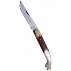 Paolucci Coltello Zuavo Manico In Vero Corno Lama Inox Cm. 17