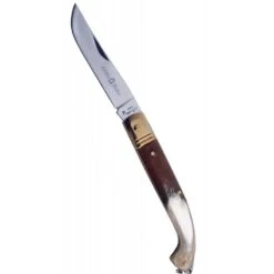 Paolucci Coltello Zuavo Manico In Vero Corno Lama Inox Cm. 19