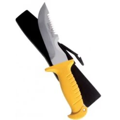 Paolucci Pugnale Da Sub Mini Squalo Lama Inox Fodero Autobloccante Cm. 14