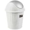 Stefanplast Pattumiera Con Coperchio Basculante Elegance Bianca Cm 28,5x39h. Lt. 10