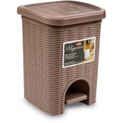 Stefanplast Pattumiera Da Bagno Elegance Con Pedaliera Tortora Lt. 6