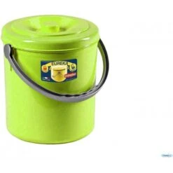 Stefanplast Pattumiera Eureka Con Coperchio Verde Primavera Cm. 27x29h. Lt. 15