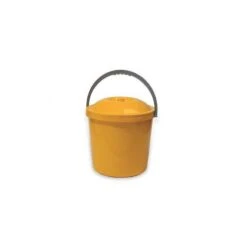 PATTUMIERA IN PLASTICA CON COPERCHIO Giallo Ocra CM. 33x30h LT. 20 -Vendite Agrariagioiese pattumiera in plastica con coperchio giallo ocra cm 33x30h lt 20 1