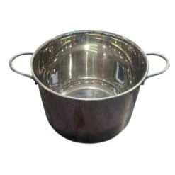 PENTOLA ALTA IN ACCIAIO INOX 18/10 CON MANICI E FONDO IN ALLUMINIO SENZA COPERCHIO CM. 30