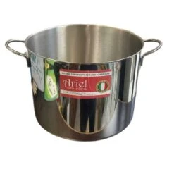 PENTOLA ALTA IN ACCIAIO INOX 18/10 CON MANICI E FONDO IN ALLUMINIO SENZA COPERCHIO CM. 36