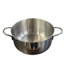 PENTOLA CON DUE MANICI IN ACCIAIO INOX MODELLO DAISY CM. 28 X 14 H.
