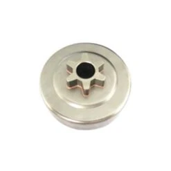 PIGNONE CAMPANA FRIZIONE PER MOTOSEGA HITACHI CS25 TANAKA 2801 3/8 LP 6 DENTI MISURE FORO 13 Mm. 57 Mm.