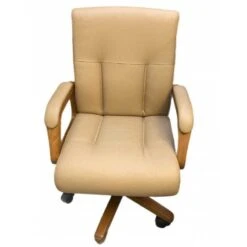 POLTRONA PER UFFICIO GIREVOLE CON ALZATA GAS IN TESSUTO ECOPELLET