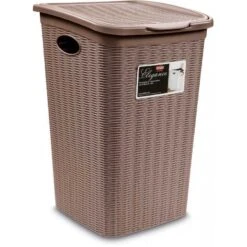 Stefanplast Portabiancheria Elegance In Plastica Tortora Lt. 50