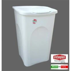 Stefanplast Portabiancheria Linea Primavera Chiuso Bianco Cm. 37x37x56h. Lt. 50