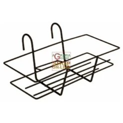 PORTAVASO IN FERRO RETTANGOLARE PLASTICATO NERO CM. 60 -Vendite Agrariagioiese portavaso in ferro rettangolare plasticato nero cm 60 1