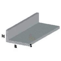 PROFILO ARGENTO A ELLE MM. 30 X 15 X 1 H. 2 MT