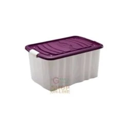 ROLL BOX IN PLASTICA E COPERCHIO E RUOTE CM. 59X39X30 LT. 45