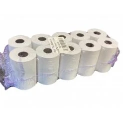 ROTOLO CARTA TERMINCA BIANCA PER STAMPANTE FISCALE MM. 57x15 MT. PZ. 10