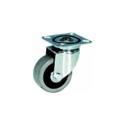 RUOTE TREKKING GOMMATE GRIGIE PIASTRA GIREVOLI MM. 50X16 -Vendite Agrariagioiese ruote trekking gommate grigie piastra girevoli mm 50x16 2