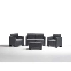 SALOTTO RESINA 4PZ.C/CUSC. NEBRASKA 2 ANTR.