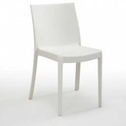 SEDIA RESINA PERLA COLORE BIANCO