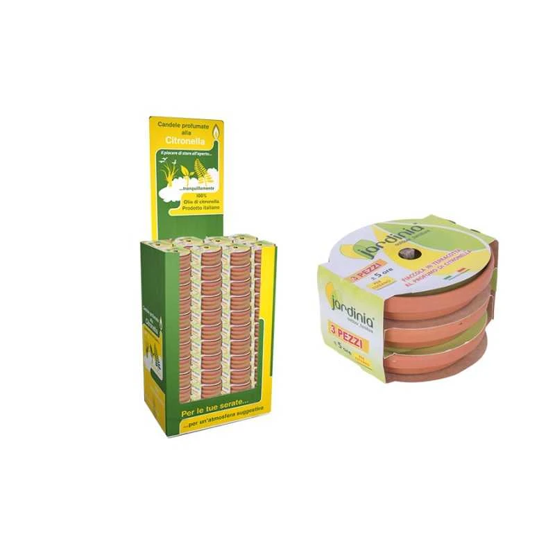SET 3 FIACCOLE TERRACOTTA CITRONELLA DIAM. 17 CM. MAX PD60 1 SET 3 FIACCOLE TERRACOTTA CITRONELLA DIAM. 17 CM. MAX PD60